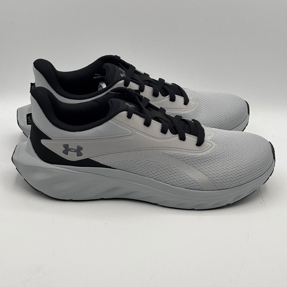 Under Armour UA Ascend Shoes Mens Size 13 Grey Black Running 3027530-101